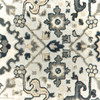 10' X 13' Ivory Navy And Gold Oriental Power Loom Stain Resistant Area Rug