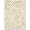 10' X 13' Ivory And Grey Geometric Power Loom Stain Resistant Area Rug