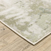 3' X 5' Beige Grey Brown And Sage Green Abstract Power Loom Stain Resistant Area Rug