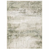 8' X 11' Beige Grey Brown And Sage Green Abstract Power Loom Stain Resistant Area Rug