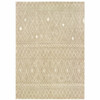 10' X 13' Sand And Ivory Geometric Power Loom Stain Resistant Area Rug