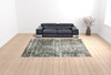 10' X 13' Ivory Grey Charcoal Rust Gold And Brown Oriental Power Loom Stain Resistant Area Rug