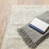 8' X 10' Beige And Grey Oriental Hand Loomed Stain Resistant Area Rug With Fringe