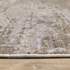 10' X 13' Beige Grey Ivory Tan And Brown Abstract Power Loom Stain Resistant Area Rug