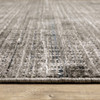 3' X 5' Charcoal Grey Grey Ivory Tan And Brown Abstract Power Loom Stain Resistant Area Rug