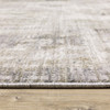 10' X 13' Gray And Ivory Abstract Power Loom Area Rug