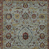 9' X 12' Blue Red Green And Gold Oriental Power Loom Stain Resistant Area Rug