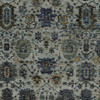 6' X 9' Blue And Navy Oriental Power Loom Stain Resistant Area Rug