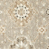 9' X 12' Grey Ivory Tan Brown And Gold Oriental Power Loom Stain Resistant Area Rug