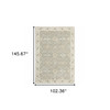 9' X 12' Grey Ivory Tan Brown And Gold Oriental Power Loom Stain Resistant Area Rug