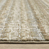 10' X 13' Ivory Grey Tan And Brown Abstract Power Loom Stain Resistant Area Rug