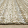9' X 12' Ivory Grey Tan And Brown Abstract Power Loom Stain Resistant Area Rug