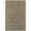 10' X 13' Silver Gold Rust And Blue Green Geometric Power Loom Stain Resistant Area Rug