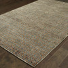 9' X 12' Silver Gold Rust And Blue Green Geometric Power Loom Stain Resistant Area Rug