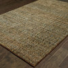 10' X 13' Brown Gold Rust Blue And Green Geometric Power Loom Stain Resistant Area Rug