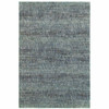 9' X 12' Blue Grey Silver And Green Power Loom Stain Resistant Area Rug