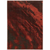 10' X 13' Red And Grey Abstract Power Loom Stain Resistant Area Rug