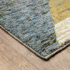 9' X 12' Gold Blue Green Rust Beige Purple And Teal Geometric Power Loom Stain Resistant Area Rug