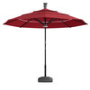 11' Red Sunbrella Octagonal Lighted Smart Market Patio Umbrella