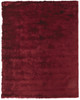 5' X 8' Red And Purple Shag Tufted Handmade Area Rug
