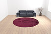 10' Red And Purple Round Shag Tufted Handmade Area Rug