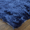 8' X 10' Blue And Black Shag Tufted Handmade Area Rug