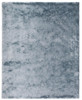 8' X 10' Blue And Silver Shag Tufted Handmade Area Rug