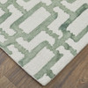 10' X 13' Ivory And Green Wool Geometric Tufted Handmade Area Rug