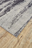8' X 11' Gray And Black Abstract Stain Resistant Area Rug