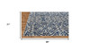8' Blue Ivory And Black Floral Distressed Stain Resistant Runner Rug