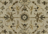 8' Gray Ivory And Taupe Round Wool Floral Tufted Handmade Stain Resistant Area Rug