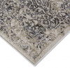 8' X 11' Ivory Gray And Black Abstract Stain Resistant Area Rug