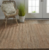8' X 11' Brown And Gray Hand Woven Area Rug