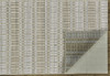 5' X 8' Tan Gray And Silver Striped Hand Woven Area Rug