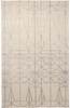 9' X 12' White Silver And Gray Geometric Area Rug