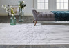 9' X 12' White Silver And Gray Geometric Area Rug
