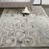 12' X 15' Gray Taupe And Silver Abstract Area Rug