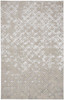 12' X 18' Silver Gray And White Abstract Area Rug