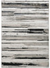 9' X 12' Silver Gray And Black Abstract Area Rug