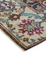 9' X 12' Ivory Brown And Blue Wool Floral Hand Knotted Distressed Stain Resistant Area Rug With Fringe