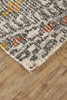 8' X 11' Gray Ivory And Orange Wool Geometric Tufted Handmade Area Rug
