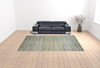 10' X 13' Green Blue And Tan Ombre Hand Woven Area Rug