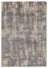 8' X 11' Gray And Gold Abstract Stain Resistant Area Rug