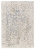 5' X 8' Ivory Blue And Tan Abstract Hand Woven Area Rug
