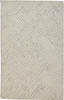 8' X 11' Tan And Ivory Wool Geometric Tufted Handmade Stain Resistant Area Rug