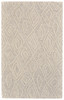 8' X 11' Tan And Ivory Wool Geometric Tufted Handmade Stain Resistant Area Rug