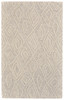10' X 13' Tan And Ivory Wool Geometric Tufted Handmade Stain Resistant Area Rug
