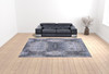 10' X 14' Blue Gray And Taupe Abstract Stain Resistant Area Rug