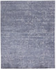 4' X 6' Blue And Ivory Abstract Hand Woven Area Rug