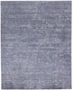 8' X 10' Blue And Ivory Abstract Hand Woven Area Rug